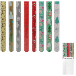PAPIER CADEAU NOEL 5M X 70CM ASST DIS48