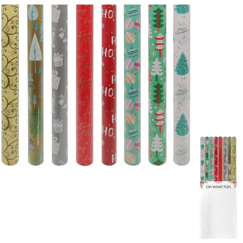 PAPIER CADEAU NOEL 5M X 70CM ASST DIS48