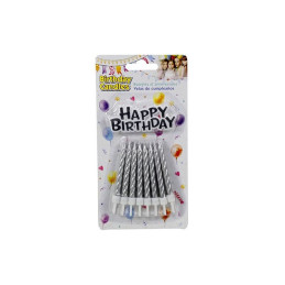 BOUGIES ANNIVERSAIRE + HB PLAQUE SILVER 8CM CRT24 YA0087