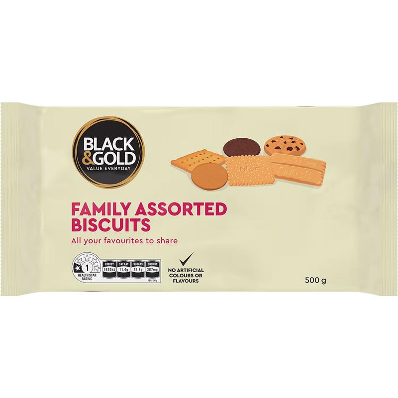 B et G - BISCUITS FAMILY ASSTD 500GM CRT18