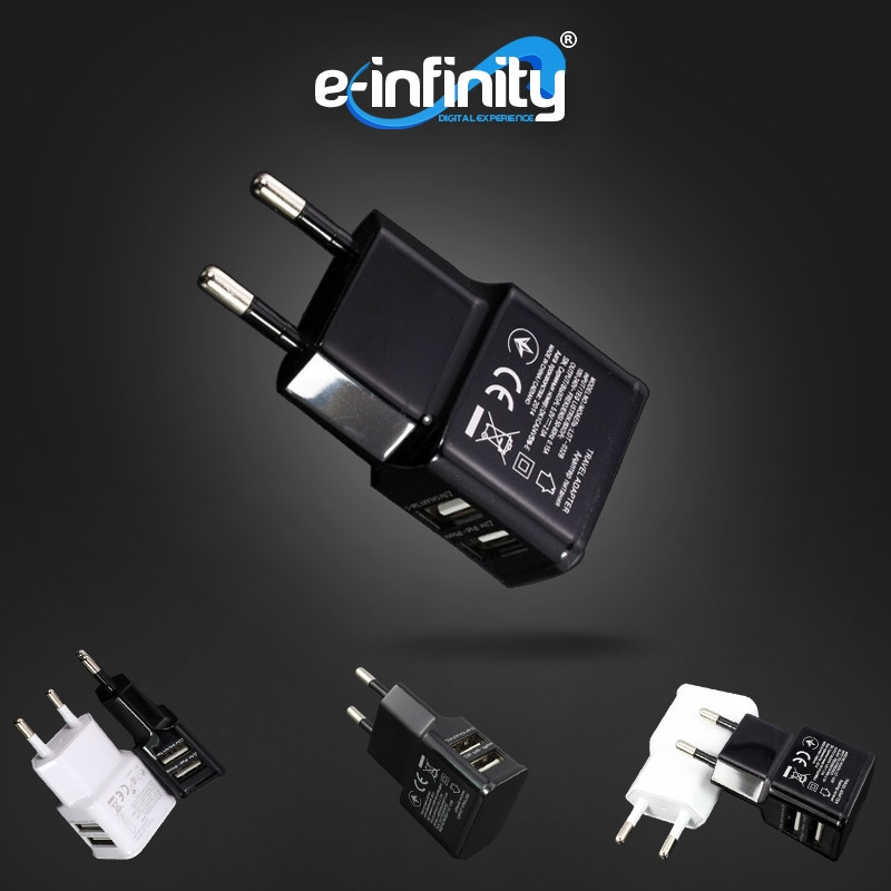 USB DBL WALL CHARGER 220V EU