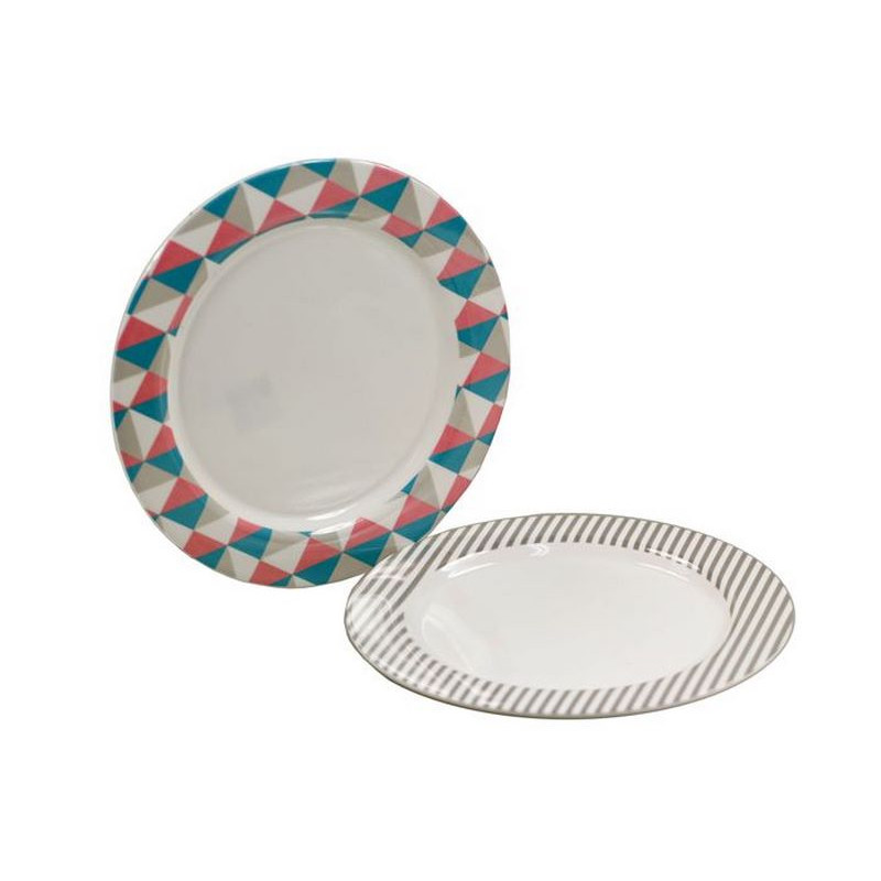 ASSIETTE MELAMINE 25CM COL ASST CRT20 KM0006