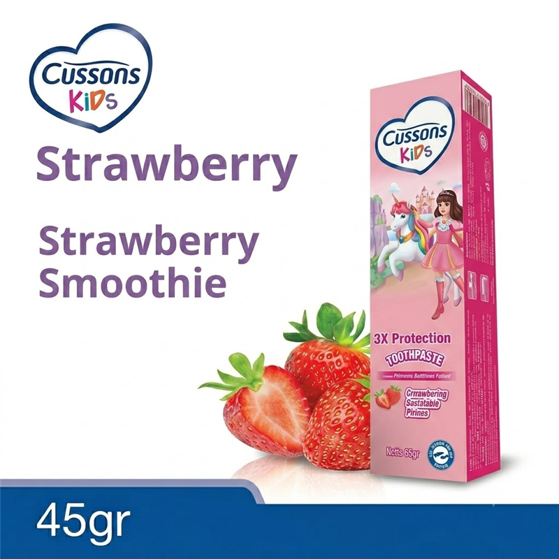 CUSSONS - DENTIFRICE ENFANT ROSE STRAWEBERRY SMOOTHIE 45GR CRT144