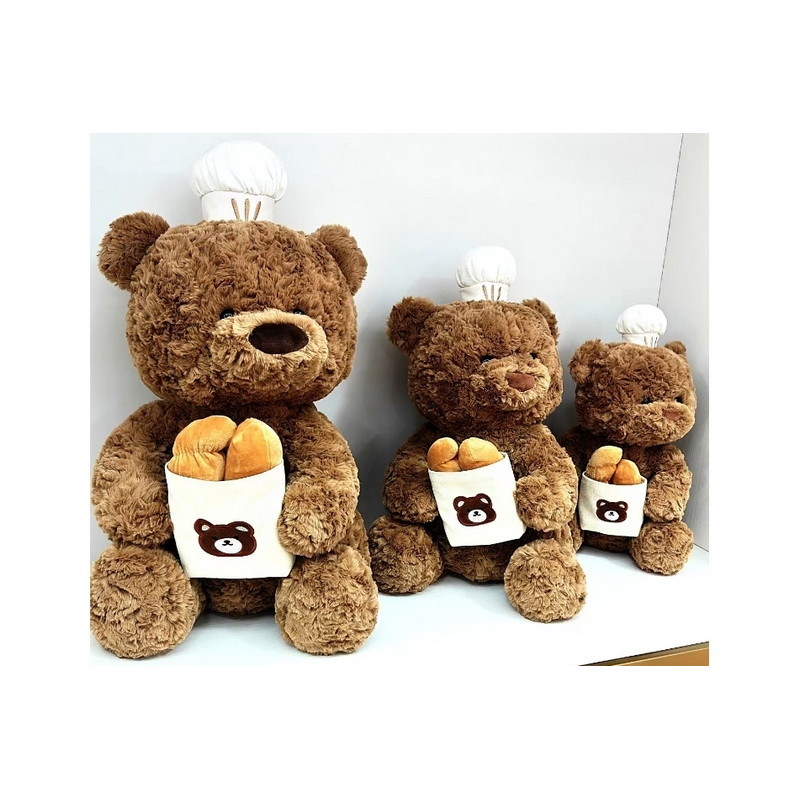 PELUCHE OURSON BOULANGER 60CM