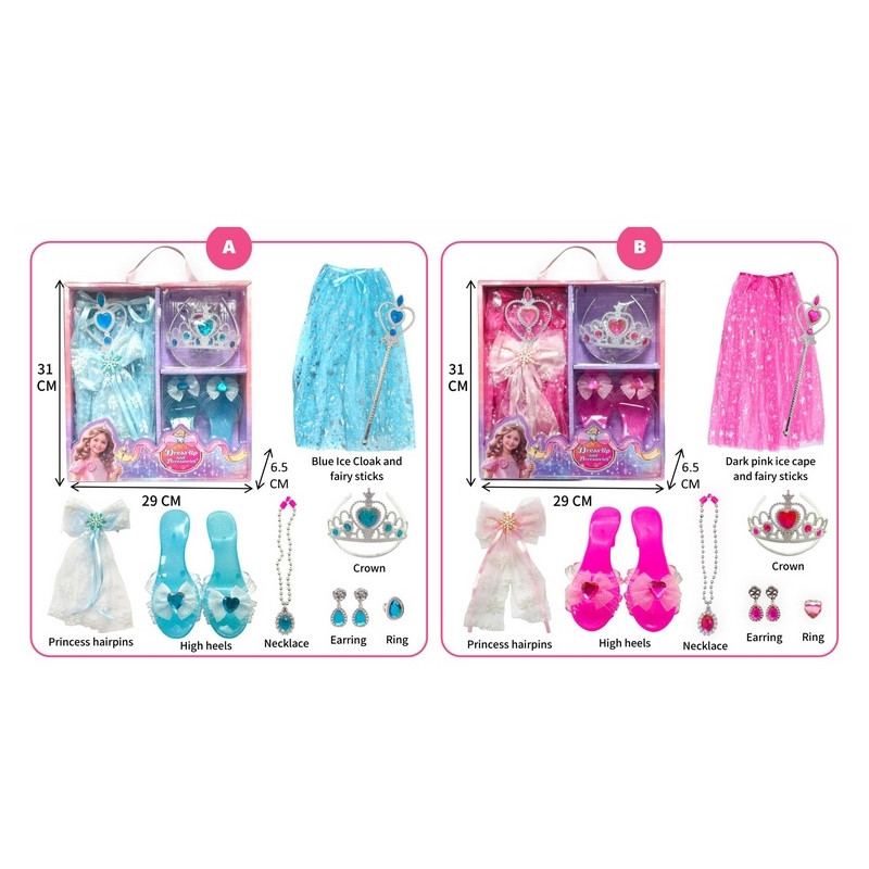 DEGUISEMENT PRINCESSE + ACC 2COL ASST
