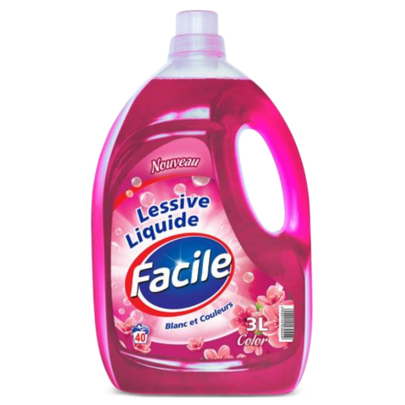 LESSIVE LIQUIDE FACILE 3L FLORAL COLOR CRT4