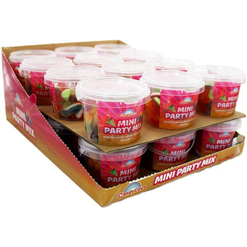 CANDY COVE - SEAU MINI PARTY MIX 200GR CRT24