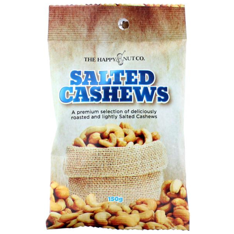 HAPPY NUT NOIX DE CAJOU GRILLEES SALEES 150G CRT12
