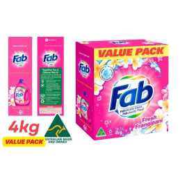 FAB FRESH FRANGIPANI - LESSIVE EN POUDRE 4KG CRT3