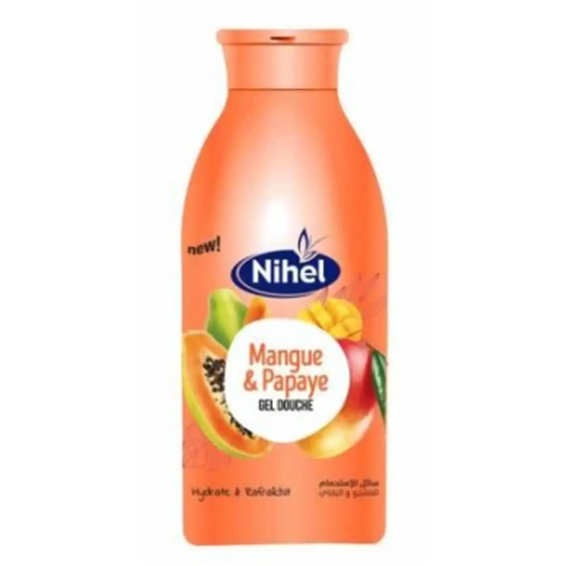 NIHEL GEL DOUCHE 500ML MANGUE  et  PAPAYE 500ML CRT12