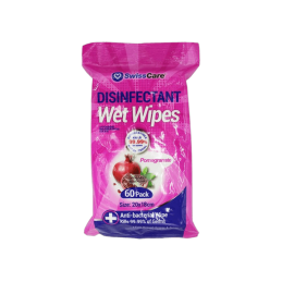 LINGETTES DESINFECTANTES X60 POMEGRANATE SWISSCARE CT24