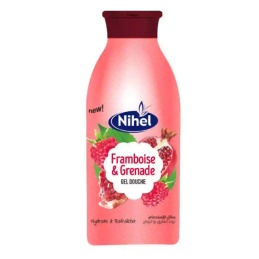 NIHEL GEL DOUCHE 500ML FRAMBOISE  et  GRENADE 500ML CRT12