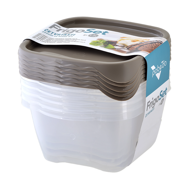 BOITE FRIGO SET CARRES 1.2L  x5 CRT6