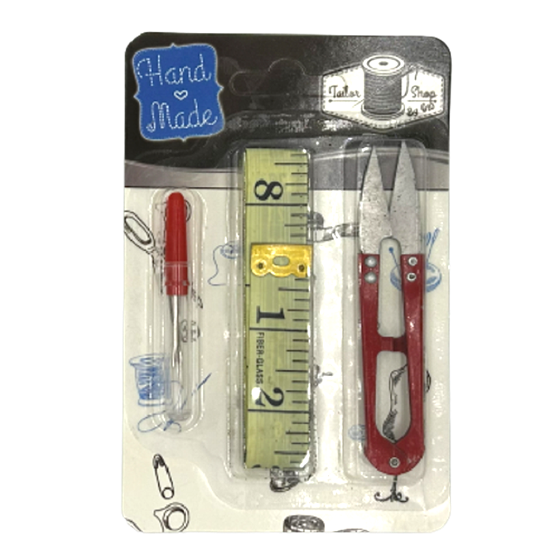 HAND MADE - KIT MÈTRE + CISEAUX 10,5X16CM BTE12