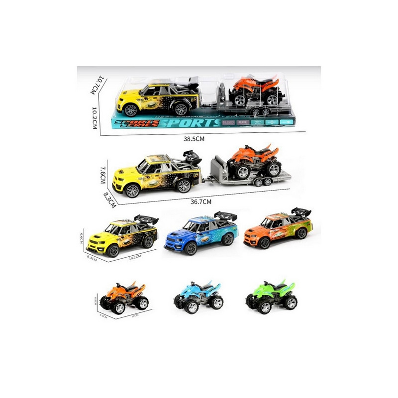 VOITURE + QUAD SPORT SERIES 4COL ASST
