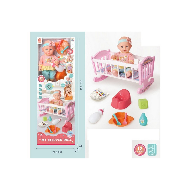 LIT BEBE + POUPEE 35CM