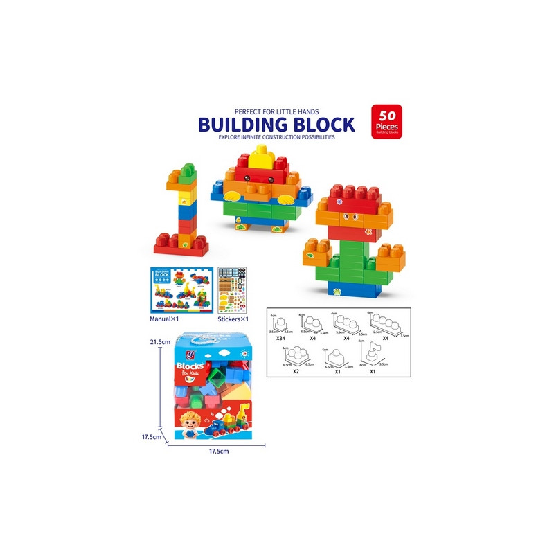 BLOCS DE CONSTRUCTION 50PCS