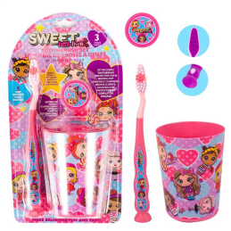 SET BROSSE A DENT ENFANT SWEET LITTLE MISS CRT12