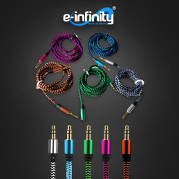 CABLE JACK AUDIO 1.5M NYLON+GAINE