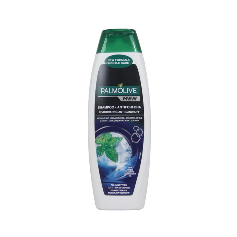 PALMOLIVE SHAMPOOING HOMME MENTHE  et  CEDRE ANTI-PELLICULAIRE 350ML CRT12