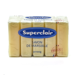 SUPERCLAIR SAVON MARSEILLE GLYCERINE 5X100G CRT12**REG COEFF MAX 1.3**