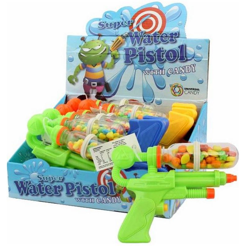 PISTOLET A EAU + BONBONS 25GM DIS12 CRT144