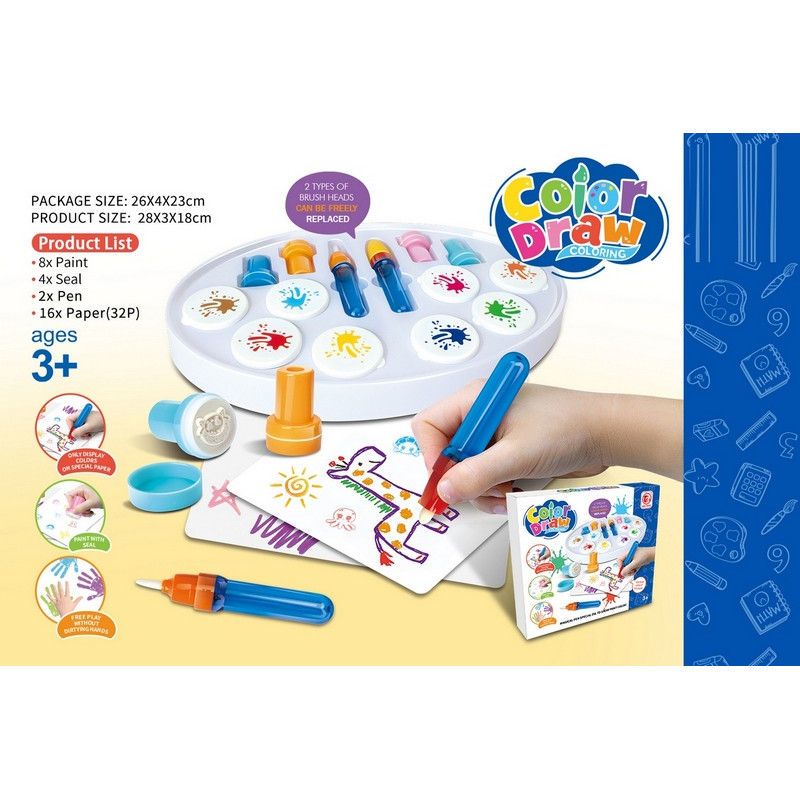 COFFRET DESSIN ET TAMPONS COLOR DRAW