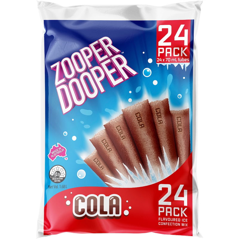 ZOOPER DOOPER - BÂTONNETS COLA 24x70ML CRT6
