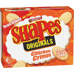 ARNOTT'S - SHAPES CHICKEN CRIMPY 175GR CRT24