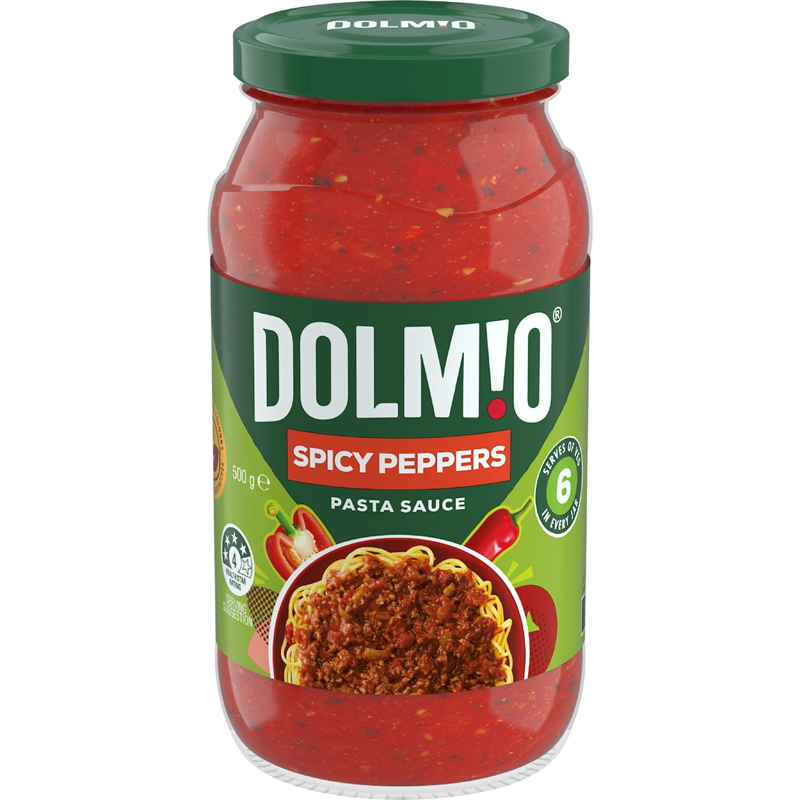 DOLMIO - SAUCE SPICY PEPPERS 500GR CRT6