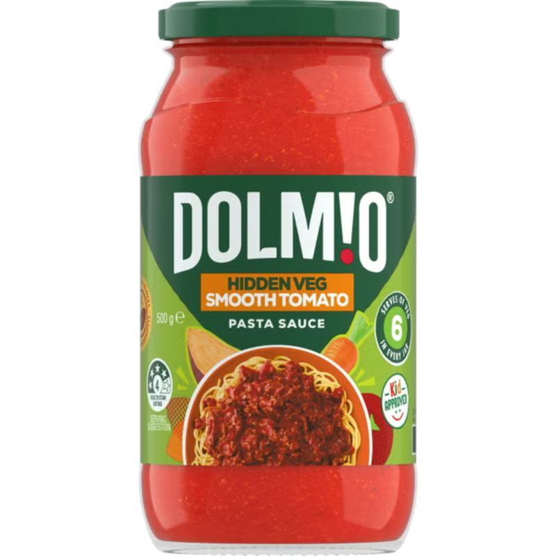 DOLMIO - SAUCE HIDDEN VEG SMOOTH TOMATO 500GR CRT6