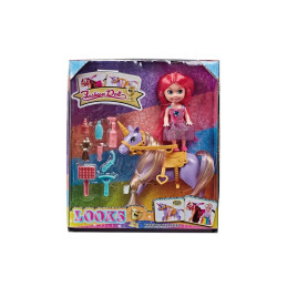 FIGURINE POUPÉE PONEY AVEC ACCESSOIRES