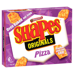 ARNOTT'S - SHAPES ORIGINALS PIZZA 190GR CRT24
