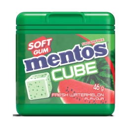 MENTOS GUM CUBE WATERMELON 46GR CRT4