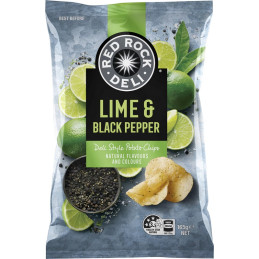 RR DELI CHIPS LIME et POIVRE 165GM CRT12