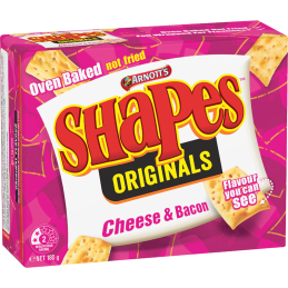 ARNOTT'S - SHAPES CHEESE  et  BACON 180GR CRT24