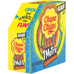 CHUPA CHUPS SOUR BELT 1METRE 55GR DIS9