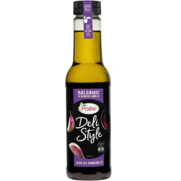 PRAISE VINAIGRETTE BALSAMIC  et  ROASTED GARLIC 250ML CRT8