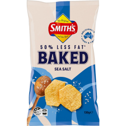 SMITH BAKED SEA SALT 130GR CRT10