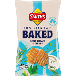 SMITH BAKED SOUR CREAM  et  CHIVES 130GR CRT10