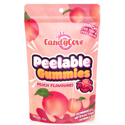 CANDY COVE - PEACH PEELABLE GUMMIES 65G DIS12