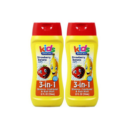 XTRACARE - 05975 GEL DOUCHE ENFANT 3 EN 1 STRAWBERRY BANANA 354ML CRT24