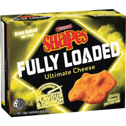 ARNOTT'S - SHAPES FULLY LOADED ULTIMATE CHEESE 130GR CRT24