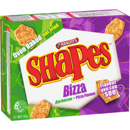 ARNOTT'S - SHAPES BIZZA 170GR CRT24