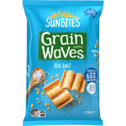 SUNBITES GRAIN WAVES SEA SALT 170GR CRT15