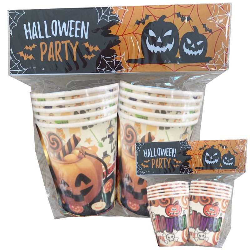 GOBELET CARTON 10PCS HALLOWEEN