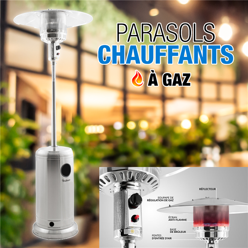 PARASOL CHAUFFAGE PULLMAN GAZ RAYONNEMENT 30M2