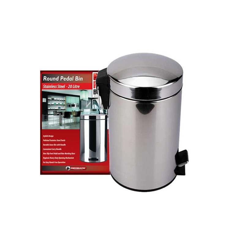 REDBACK - POUBELLE A PEDAL INOX 20L CRT2